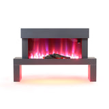 Dark Grey Freestanding Electric Fireplace, PM1106