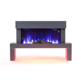 Dark Grey Freestanding Electric Fireplace, PM1106