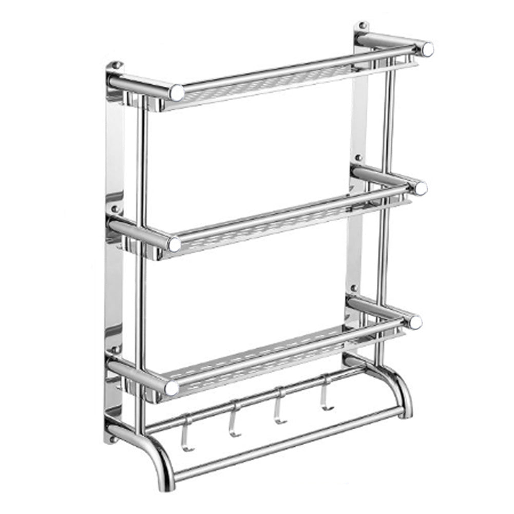3 Tiers Stainless Steel Bathroom Shelf Storage Toilet Shelf Organizer
