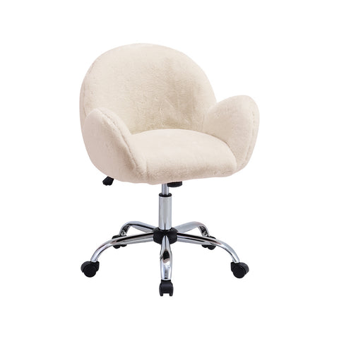 Livingandhome Comfy Plush Swivel Office Chair Adjustable Height, ZH1122
