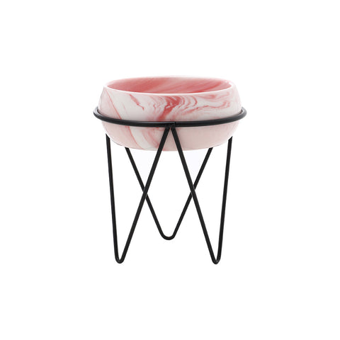 Modern Ceramic Tabletop Planter with Metal Stand, SW0136