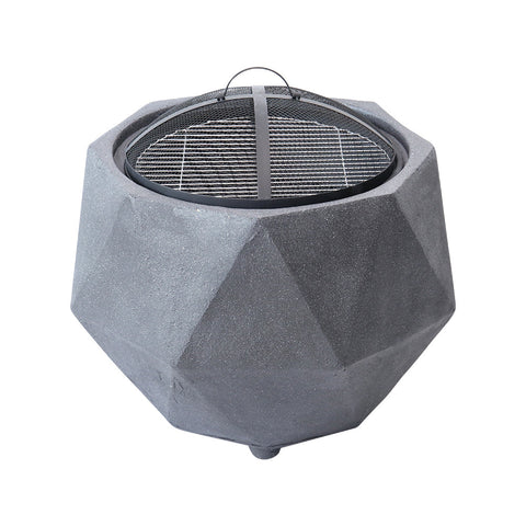 Modern Faceted Metal Fire Pit for Outdoor, AI0528
