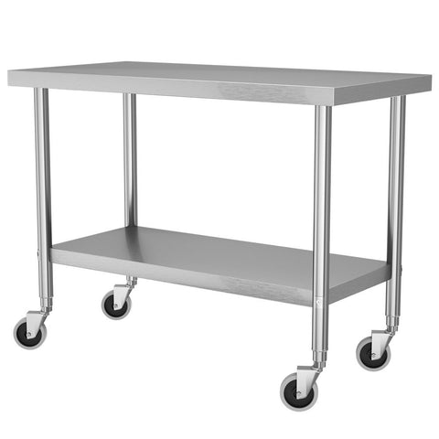 2 Tier Commercial Kitchen Prep & Work Stainless Steel Table, AI0027AI0031