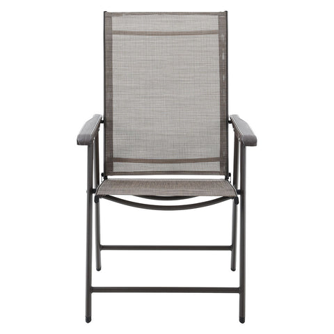 Livingandhome Metallic-Frame and Fabric Foldable Chairs Set of 2, LG0793