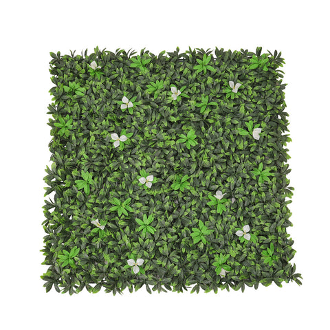 Livingandhome 100x100cm Artificial Greenery Panel Foliage Hedge, SW0451