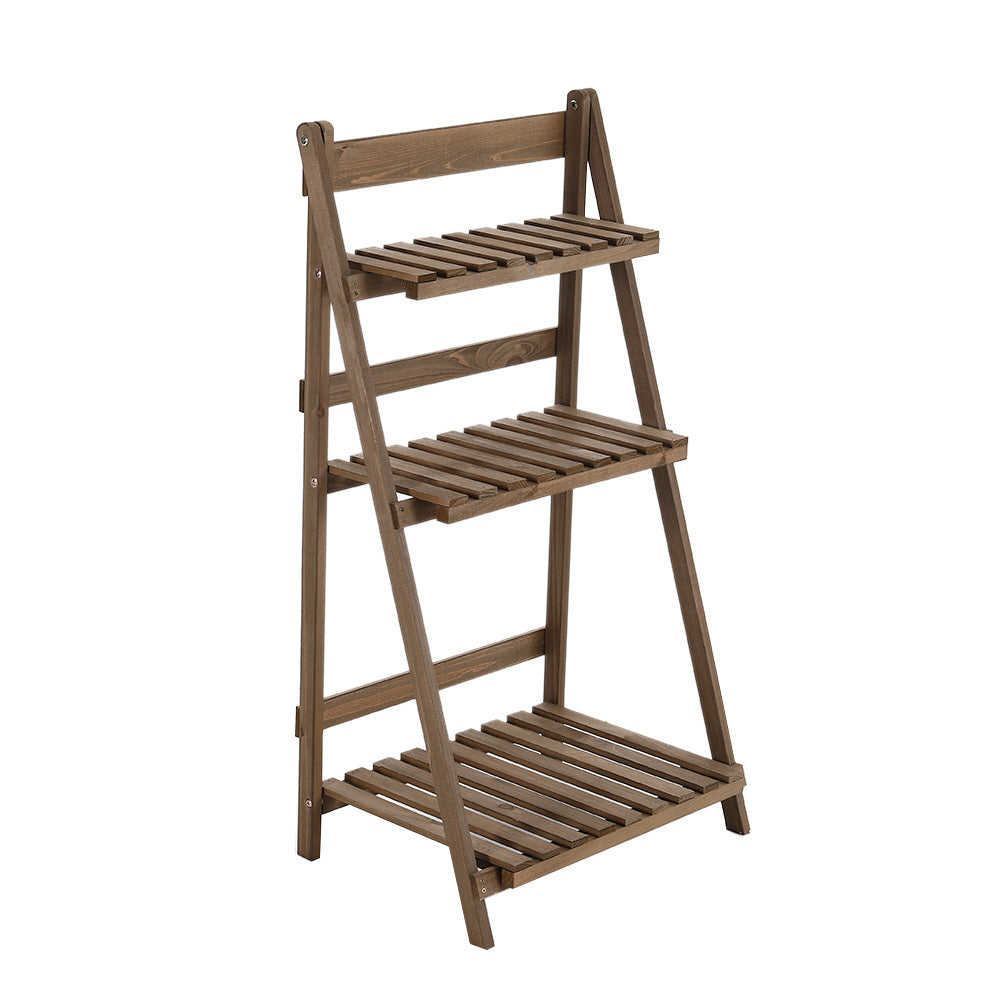 3 Tier Wooden Flower Stand Plant Display Shelf Storage Rack Pot Holder ...