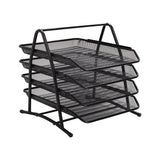 Livingandhome Metal Mesh A4 File Holder Document Tray Rack Desk Organiser, WZ0080