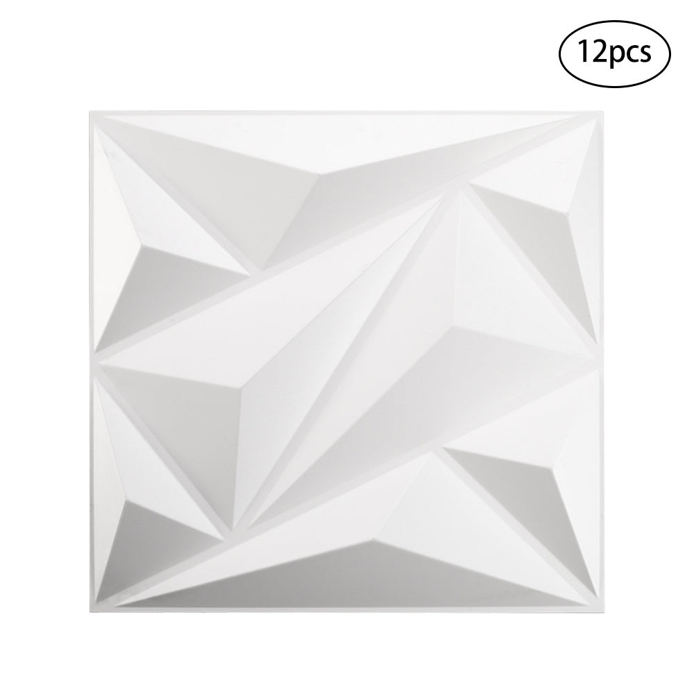 Livingandhome 12 Pack Decorative 3D Wall Panels White Diamond Design P ...