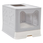 Front-Entry Top-Opening Foldable Cat Litter Box, WM0016