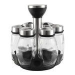 7-Piece Glass Spice Jar Set with Rotating Rack, CT0422