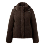 Borg Hooded Padded Jacket with Practical Side Pockets, CC062031