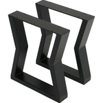 2Pcs Black Non-slip Metal Table Legs, PM1108