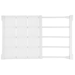 38-55cm Weißes Verstellbares Schrank-Spannregal, HM080006 (DE)