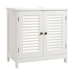 Livingandhome Under Sink Bathroom Cabinet 2 Shutter Door, JM1421