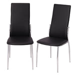 2Pcs PU Leather High Back Dining Chairs, ZH0241