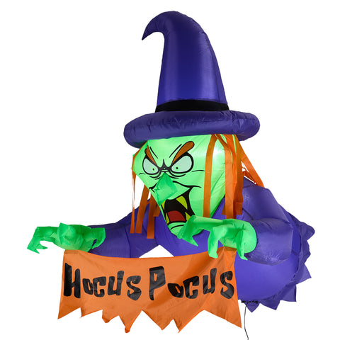 4Ft Halloween Inflatable Witch Decorations with Build-in LED Lights, IF540018