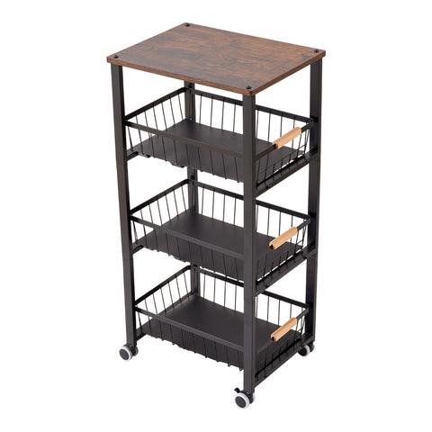4-Tier Kitchen Storage Trolley, KT0149