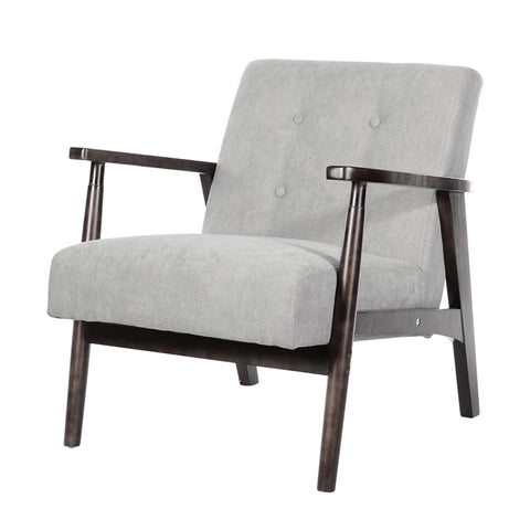 Livingandhome Solid Wooden Frame Upholstered Tufted Armchair, ZH0329