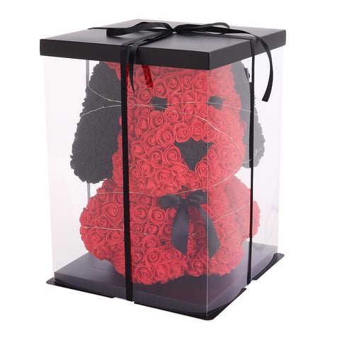 Bow-knot Rose Dog Doll with Gift Box and Lights, SP2784