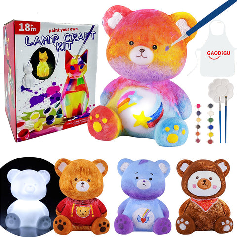 DIY Bear Crafts Night Light Painting Kit, TE380051