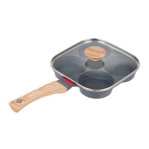 Non-stick 4-hole Egg Frying Pan With Visible Lid, HC320004 (Ver.2)