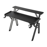 Gaming Desk with LED Lights and Monitor Stand, FO250060 (Ver.2)