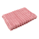 Reversible Fluffy Striped Throw Blanket, HT390257