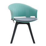 Set of 4 Dining Chairs with Padded Seat & 360°Swivel, ZH1364