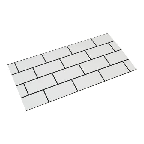 10pcs Peel and Stick PVC Lattice Wall Tile Sticker, SC2031