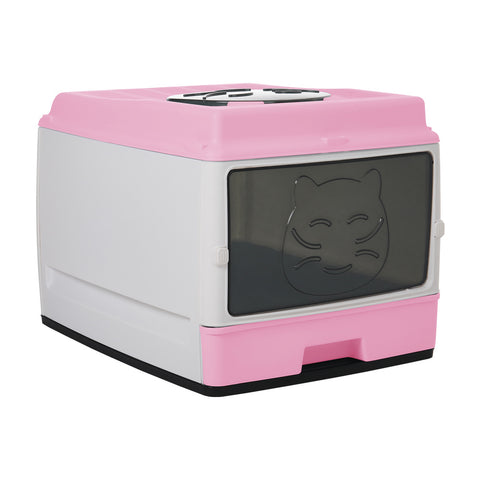 Livingandhome Large Anti-Splashing Cat Litter Box with Scoop, WM0186