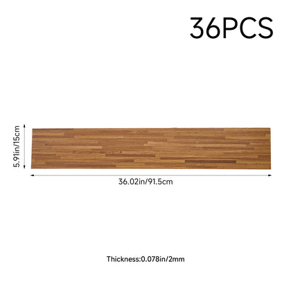 36pc Self-adhesive Wood Grain PVC Floor Tiles, MD040199 (Ver.2)