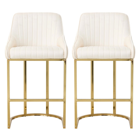 Set of 2 Upholstered Bar Stools, FD240004 (Ver.2)