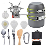 Portable Camping Cookware Set Outdoor Picnic Cooking Kit with Storage Bag, OC220026 (Ver.2)