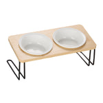Pet Feeder with 2 Ceramic Bowls, PF080030