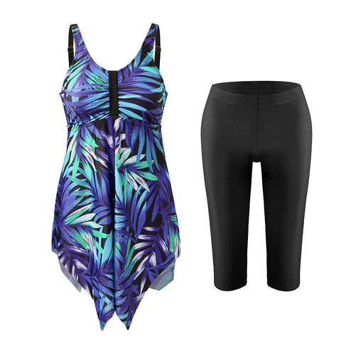 2 Piece Tankini Swimsuit with Double Shoulder Straps, CC060130 (Ver.2)
