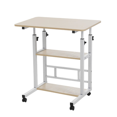 Height Adjustable Mobile Table Overbed Desk with Wheels, SC2101