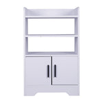 Livingandhome Contemporary Wooden Sideboard Cabinet with Open Storage, DM0556