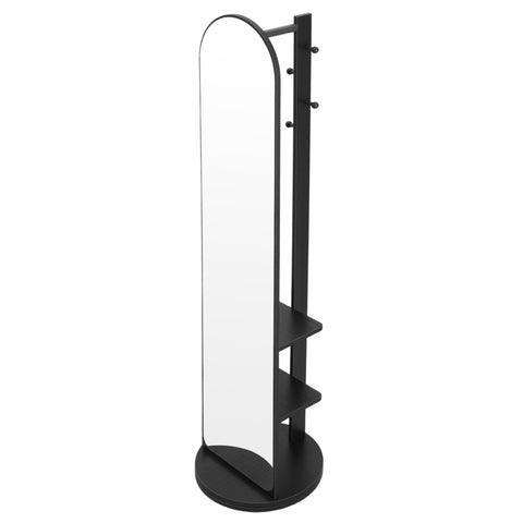360° Rotating Full-Length Mirror with Coat Rack, FB570014