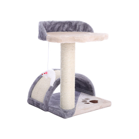 Livingandhome Sisal Cat Scratching Post with Plush Perch, CD0050