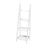 Livingandhome 4-Tier Wooden Display Ladder Shelf for Home, FI0063