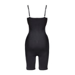 XL-size Black Female Tummy Control Seamless Boyshorts Sculpting Shapewear Bodysuit, WO0236 (Ver.2)