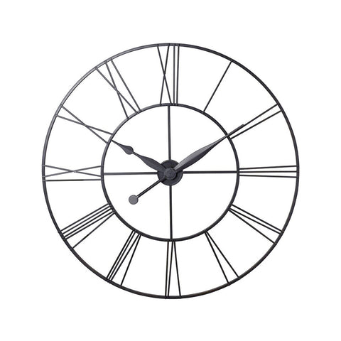 Livingandhome Large Vintage Cut-Out Metal Wall Clock, SW0044