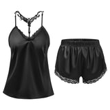 2-Piece Satin Cami Pyjama Set with Lace Trim, CC061740 (Ver.2)