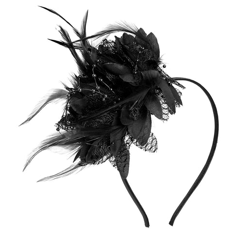 Feather Flower Fascinator Headband, CA290036