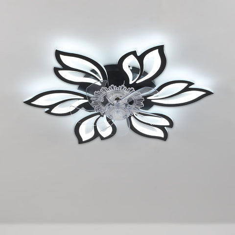 Livingandhome Modern Flower Shape Ceiling Fan with Light, DM0598