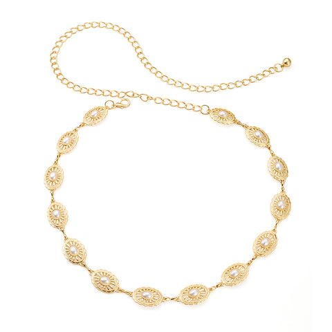 Vintage-Inspired Metal Waist Chain, CA290213 (Ver.2)