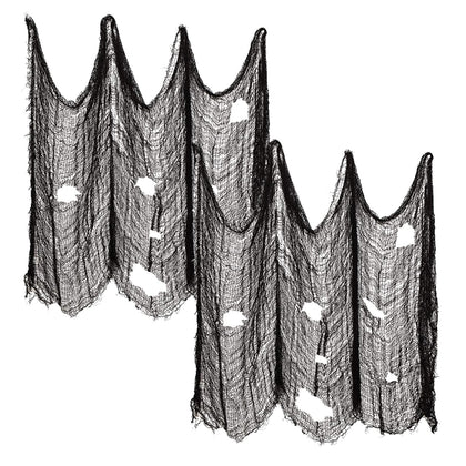 2Pcs Black Creepy Halloween Gauze Decorations, CD0457 (Ver.2)