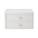 2-Tier Plastic Stackable Desktop Drawers Storage Box, SC1343