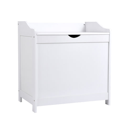 Livingandhome Wooden White Lift Top Toy Storage Chest, FI0134