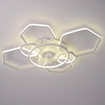 Livingandhome Geometrical Ceiling Mount LED Fan Light, DM0806